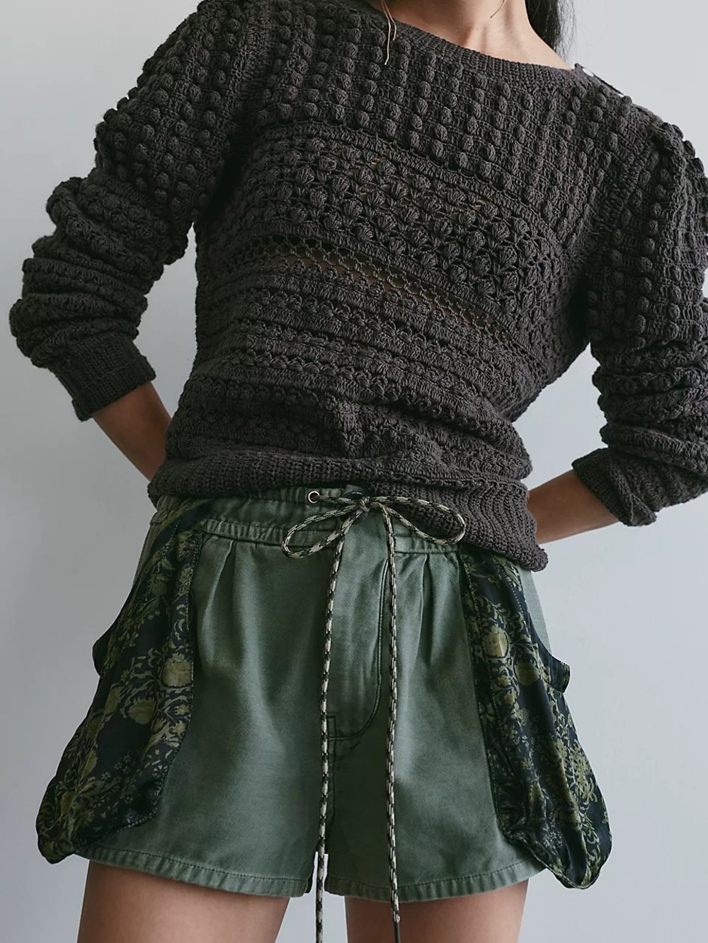 Free People Sabrina Pull-on Scarf Shorts